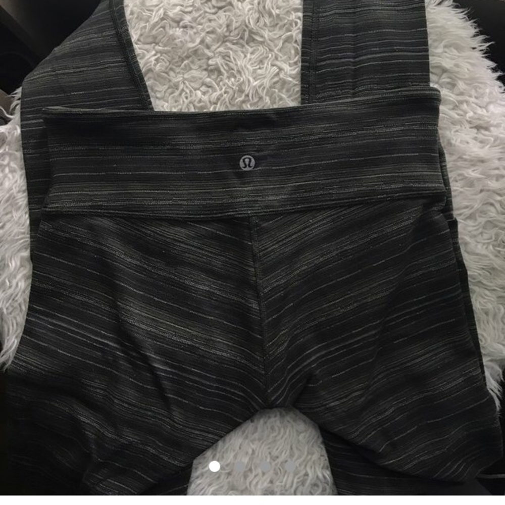 Lululemon green striped leggings